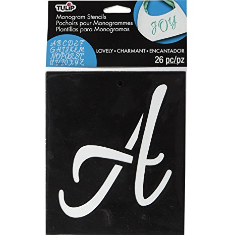 Tulip 33714 Contemporary Monogram Fabric Stencils