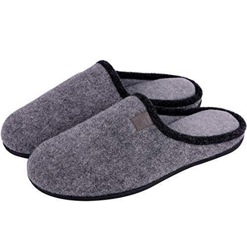LongBay Men's Memory Foam Slippers Closed Toe House Home Indoor Lightweight Comfy Shoes