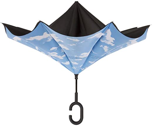 ShedRain UnbelievaBrella Fashion Print Reverse Umbrella: Clouds