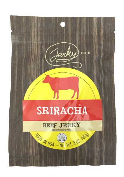 Sriracha All Natural Best Beef Jerky - 3 PACK - Try Our Best Tasting Natural Sriracha Beef Jerky - No Added Preservatives No Added MSG or Nitrates Farm Raised Beef - 9 total oz