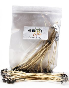 EarthGlo Candle Wicks ~ Pack Of 50 Wicks ~ Large