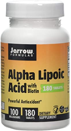 Jarrow Formulas Alpha Lipoic Acid, 100mg with Biotin - 180 Tabs, 180 Tablet