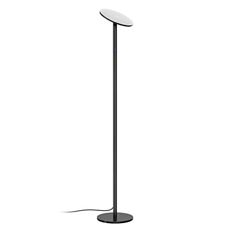 TROND LED Torchiere Floor Lamp Dimmable 30W, 5500K Natural Daylight (Not Warm Yellow), Max. 4200 lumens, 71-Inch, 30-Minute Timer, Compatible with Wall Switch, for Living Room Bedroom Office (Black)