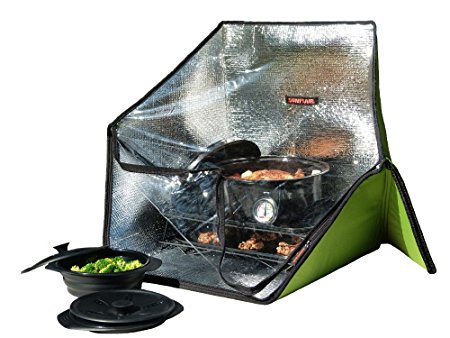Sunflair Portable Solar Oven Deluxe with Complete Cookware, Dehydrating Racks, and Thermometer