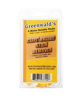 Greenwalds Carpet Upholstery and Fabric Stain Remover - Easy Refills Make 6 32-oz Spray Bottles - 100 Satisfaction Guarantee