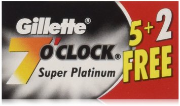 84 7 Oclock Super Platinum Double Edge Safety Razor Blades - AKA 7Oclock Black