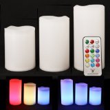 Frostfire Mooncandles Weatherproof Outdoor and Indoor Color Changing Candles with Remote Control and Timer 3 Count