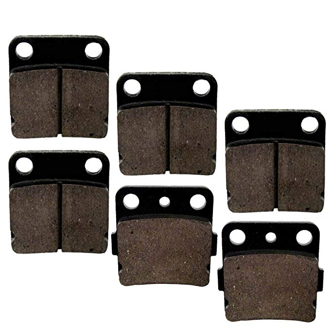 Caltric Brake Pads Fits Yamaha Warrior 350 YFM350 1989-2004 Front Rear Brakes