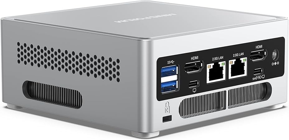 MINISFORUM NAB7 Mini PC 12th Gen Core i7-12700H(14C/20T) Mini Computer 32GB RAM   512GB SSD, 2x HDMI   2x USB-C(4K@60Hz) Outputs, 2x 2.5G RJ45, Expandable HDD Slot, Intel UHD Graphics Desktop Computer