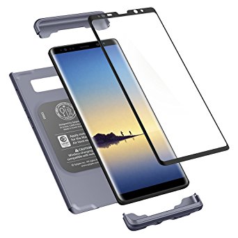 Spigen Thin Fit 360 Galaxy Note 8 Case with Exact Slim Full Protection and Tempered Glass Screen Protector for Galaxy Note 8 (2017) - Orchid Gray