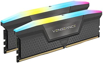 Corsair Vengeance RGB DDR5 32GB (2x16GB) 6000MHz C30 AMD Optimized Desktop Memory (Dynamic Ten-Zone RGB Lighting, Onboard Voltage Regulation, AMD® Expo Compatibility, Tight Response Times) Cool Gray