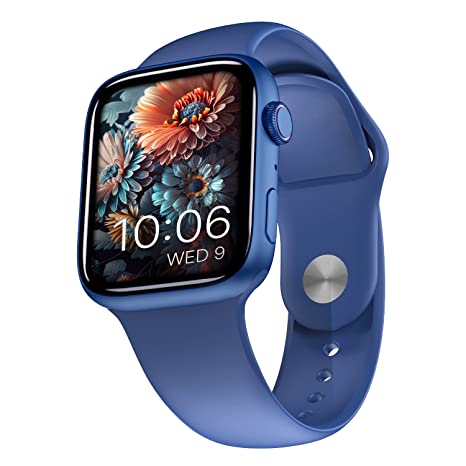 CrossBeats Ignite Cube Bluetooth Calling Smartwatch, Large 1.9'' TFT Screen,Rotating Crown, 60Hz Refresh Rate, 550 NITS,100  Watch Faces, Sports Mode, Built in Speaker & Mic,HR SpO2 BP Monitor(Blue)