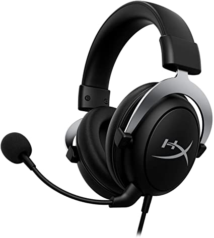 HyperX CloudX – Official Xbox Licensed Gaming Headset, Compatible with Xbox One and Xbox Series X|S, Memory Foam Ear Cushions, Detachable Noise-Cancelling Mic, in-line Audio Controls, Silver