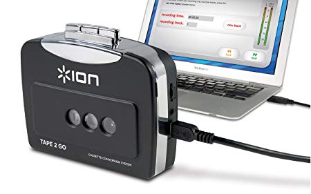 ION Audio Tape 2 Go | Portable Analogue to Digital MP3 Cassette Converter/Player for Mac or PC with Conversion Software Included