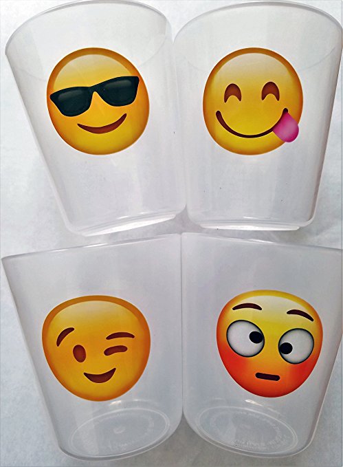 Cups for Kids Toddlers Premium BPA Free Unbreakable Drinking Cups 8 oz Emoji Design