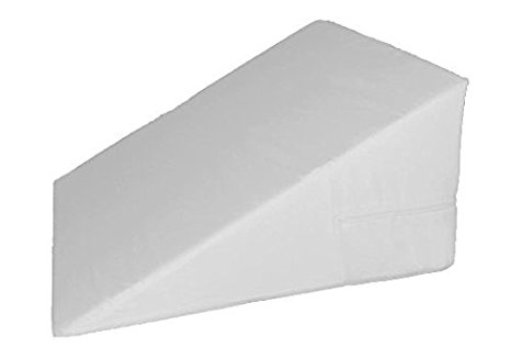 7", 10", 12"-inch Foam Bed Wedge White Zippered Cover / Pillow Replacement COVER only (For 12" Bed Wedge)