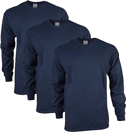 Gildan Adult Ultra Cotton Long Sleeve T-Shirt, Style G2400, Multipack