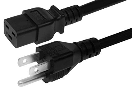 SF Cable, 3ft NEMA 5-15P to C19, 14/3 SJT (15A 125V)