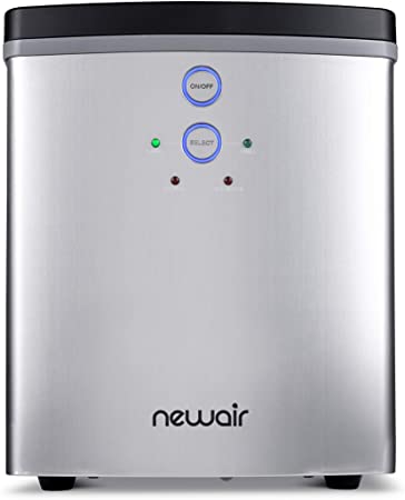 NewAir Portable Maker 33 lb 2 Ice Size Bullets Daily, Perfect Machine for Countertops, NIM033SS00, Stainless Steel