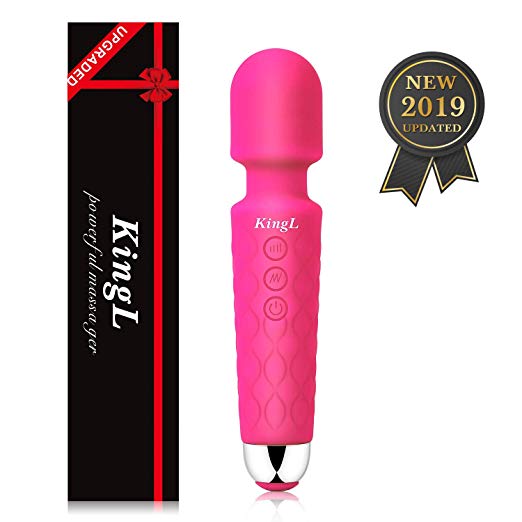 KingL Bullet Wand Massager - New Upgrade Powerful Magic Vibration Modes - Personal Cordless Handheld Wireless Waterproof Mute Rechargeable Massager for Body Relieves Muscle Tension - Sports Recovery …