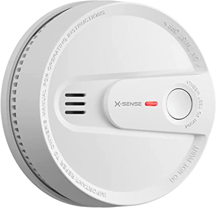 X-Sense Smoke Alarm, 10-Year Battery Fire Alarm, Fire Smoke Detector with LED Indicator & Silence Button, Conforms to EN 14604 Standard