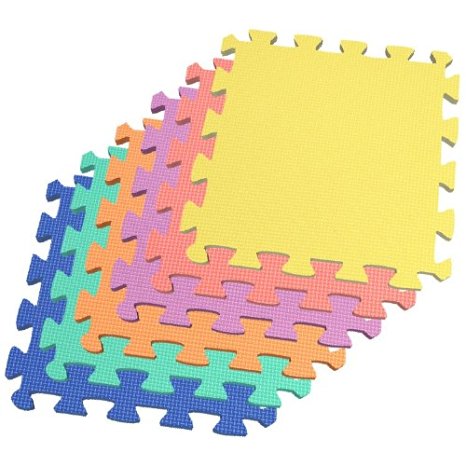 We Sell Mats 24 Square Foot Multi-Color EVA Foam Mat with Free Borders