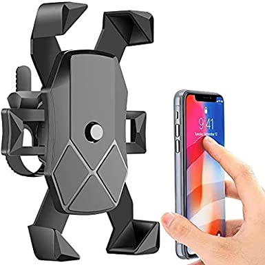 AMZOON Bike Phone Holder Bycicle Phone Mount Quick Disassembly & Installation Cycling Accessories Face ID/Touch ID Mobile Phone Holders for Mountain Bikes Road Bikes Smartphone Mounts