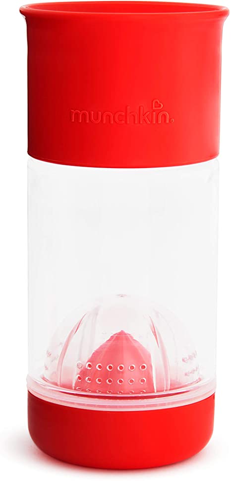 Munchkin Miracle 360 Fruit Infuser Sippy Cup, Red, 14 Ounce