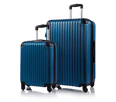 CHAMPS – ‘Tourist Collection’ - 2-Piece HARDSIDE Spinner Luggage Set (Blue)