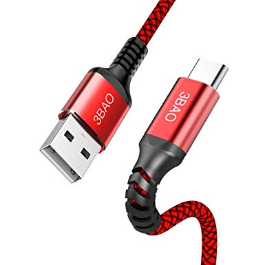 USB Type C Cable,(2-Pack 3.3ft 6.6ft)Nylon Braided USB C Charger Cable USB 2.0 A to USB C Cable 3A Data Sync for Samsung Galaxy S10 S10e S8 Plus Note 9 8,LG G5 G6 V2 V30,Motorola G6 Plus/ G7,Google Pixel 2/2XL,Sony Xperia XA1,Nintendo Switch and more (Red)