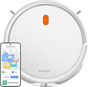 Xiaomi Robot Vacuum E5 - Robot Aspirador con Función de aspiración y fregado en uno, succión de 2000 Pa, Planificación Inteligente de rutas, Blanco (Versión ES)