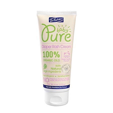 Pure Baby Diaper Rash Cream by Dr. Fischer with 100% Organic Oils & 98% Natural Origin Ingredients