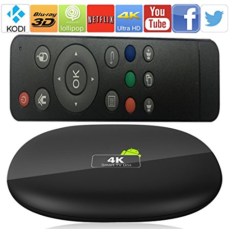 Android TV BOX KODI fully loaded XBMC Amlogic S905 Quad Core 1GB/8GB Android 5.1 Lollopop Wifi LAN 4k 60fps 2.0GHz Tv Blu Ray Player Kodi Player Streaming Media Player