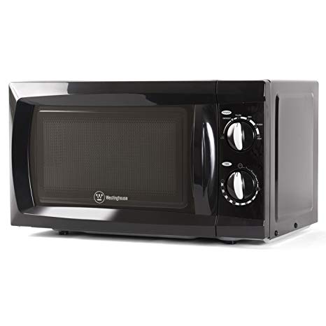 Westinghouse WCM660B WCM660W 600 Watt Counter Top Rotary Microwave Oven, 0.6 Cubic Feet, Black