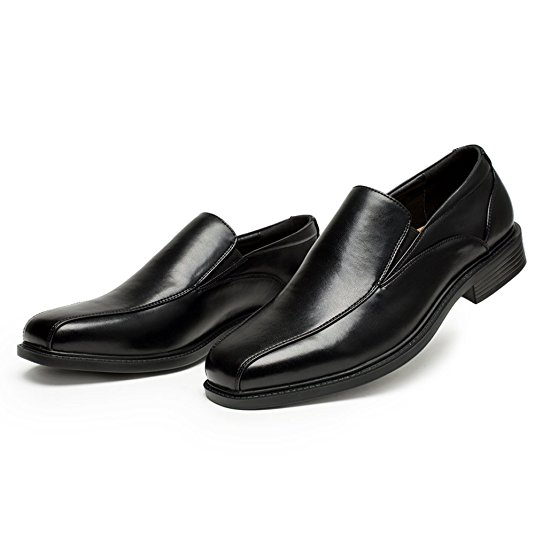 GOLAIMAN Men's Classic Dress Loafer Shoes Formal Slip-On Shoes Bike Toe Leather Lined Oxfords