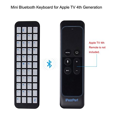 Mini Bluetooth Keyboard for Apple TV 4, Greatever Wireless Bluetooth Keyboard with QWERTY Keyboard Case Sleeve for Apple TV 4th Generation Siri Remote KP-810-56S