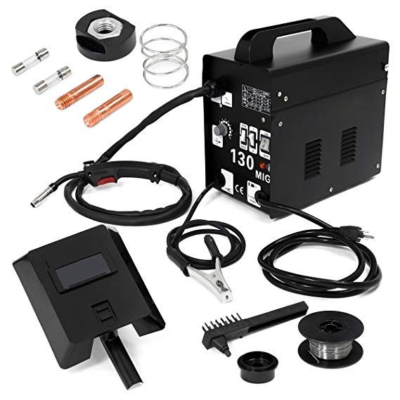 MIG Series Gas-Less Flux Core Wire Welder Welding Machine Automatic Feed Unit DIY (MIG-130)