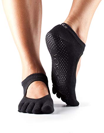 ToeSox Grip Pilates Barre Socks – Non Slip Bella Full Toe for Yoga & Ballet