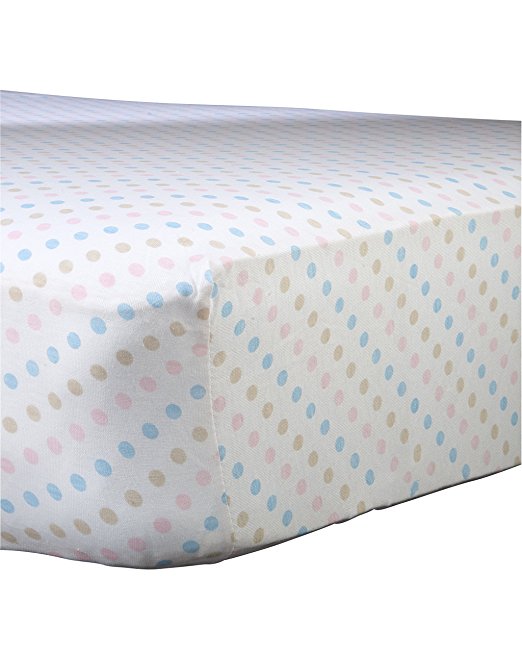 Abstract Baby Polka Dot Print Extra Deep Fitted Jersey Crib Sheet (24" x 38", Multi-Color)
