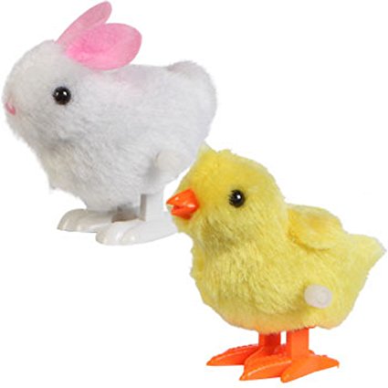 Hopping Wind Up Easter Chick and Bunny by Greenbriar International