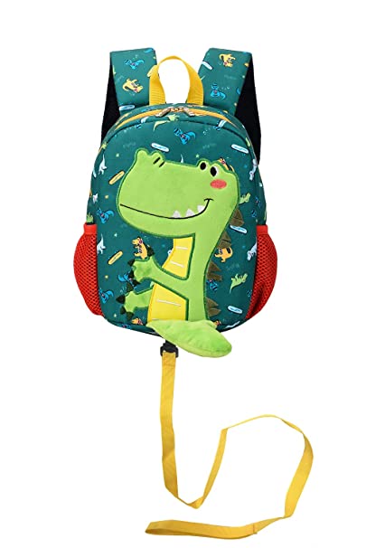 DB Dinosaur Toddler Mini Backpack with Leash,Children Kid Leash Backpack for Boys Girls,Baby Harness Bookbag