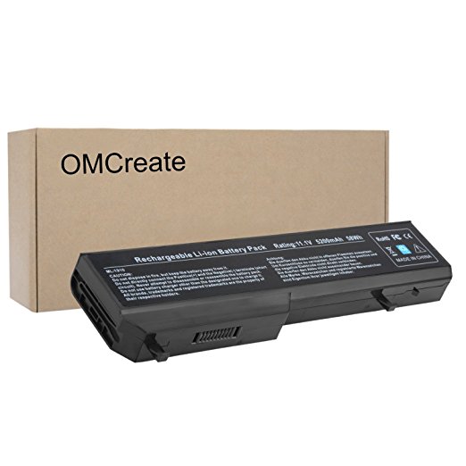 OMCreate Laptop Battery for Dell Vostro 1520 1510 2510 1310 1320, fits P/N T116C T114C 312-0922 N956C K738H - 12 Months Warranty [Li-ion 6-Cell]