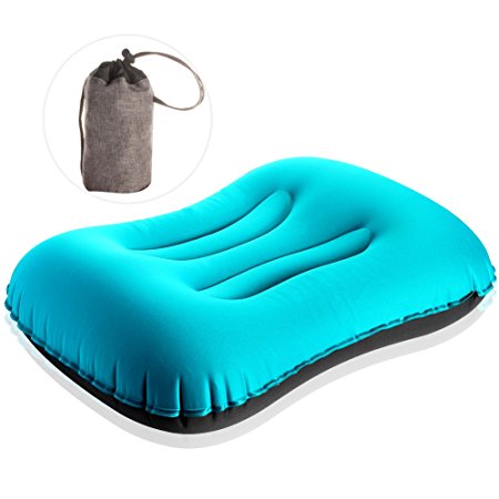 Inflatable Camping Pillow, VOYOMO Portable Travel Pillow - Lightweight Compact Pillow Ideal for Outdoor and Indoor Use