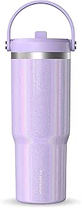 Hydrapeak Nomad 32 oz Tumbler with Handle and Straw Lid, Leakproof Tumbler, Tumbler Lid Straw, Double Insulated Tumblers, 32oz Double Insulated Cup Straw, Stainless Steel (Enchanted Lavender)