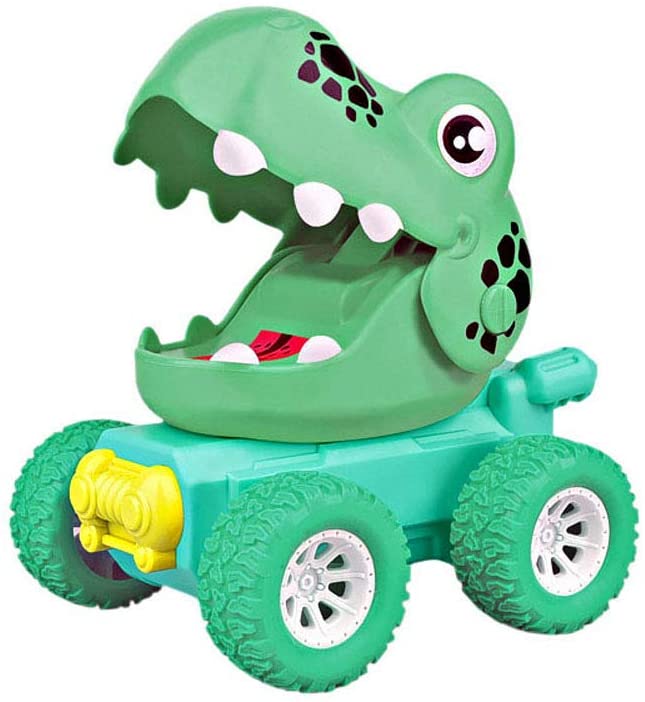 ZHFUYS Dinosaur Toy,Press & go Dinosaur Toy car Push and go car Toy for Boys 2 3 4 5 Year Old Kids Dino Toy(Wheel Color Random)