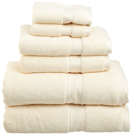 Superior 900 Gram Egyptian Cotton 6-Piece Towel Set, Cream