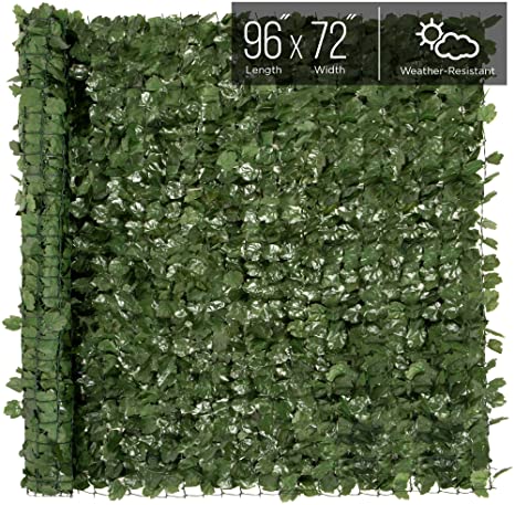 Best Choice Products 96x72in Artificial Faux Ivy Hedge Privacy Fence Screen for Outdoor Decor, Garden, Yard - Green