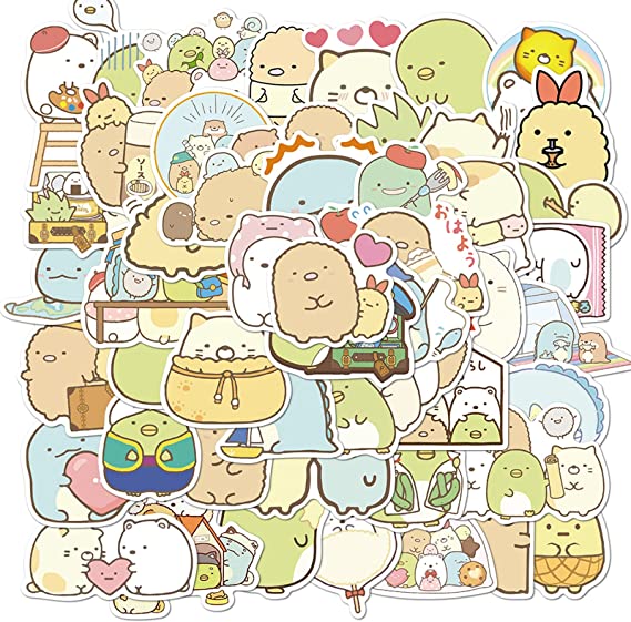 Kawaii Sumikko gurashi Stickers| 50 Pcak |Cute Vinyl Waterproof Stickers for Laptop,Bumper,Water Bottles,Computer,Phone,Hard hat,Car Stickers and Decals, Teens Stickers for Kids