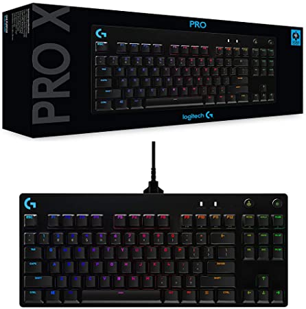 Logitech G Pro X Mechanical RGB TKL Gaming Keyboard GX Blue Clicky Switch