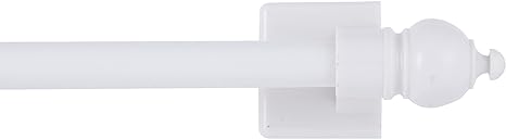 Kenney Magnetic Window Curtain Rods, 16 to 28-Inch, White